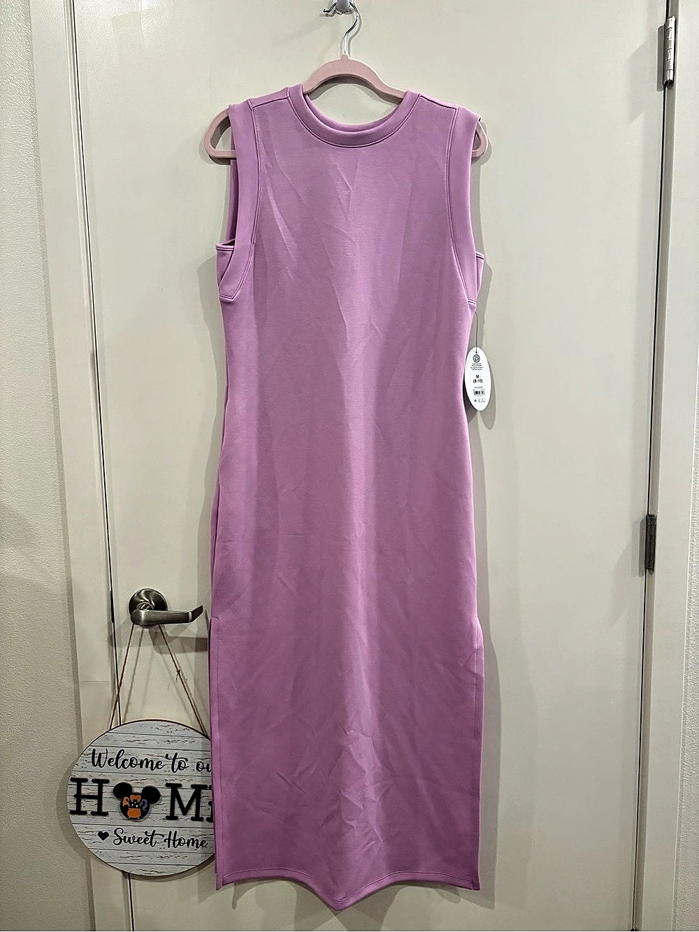 Scoop Sleeveless Maxi Dress in Purple Size Medium NWT